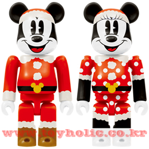 베어브릭 디즈니 Disney Christmas Party BE@RBRICK Happyくじ [1 미키마우스 산타Ver.&amp; 2 미니마우스 산타Ver.]