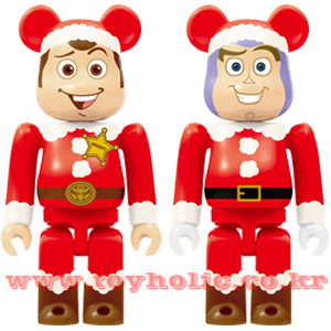 베어브릭 디즈니 픽사 Disney&amp;#12539;PIXAR Christmas Party BE@RBRICK 2013 Happyくじ [1 우디 산타Ver. &amp; 2 버즈 산타Ver.] 토이스토리